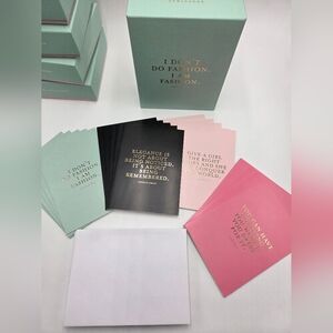 20 Fashionistas Qoutable Qoutes Blank Notecards & Envelopes In Gold Foil Prints